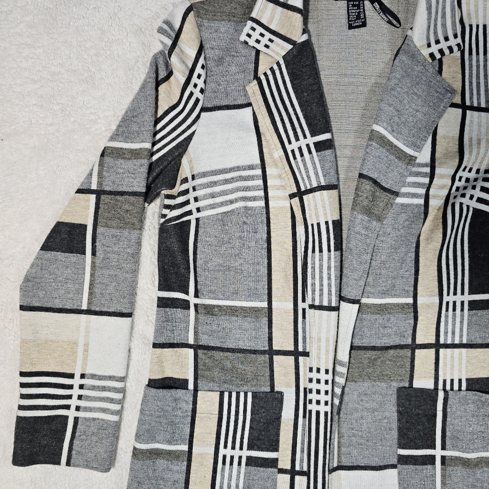 Frank Lyman  - Knit Throwover -Beige/Grey Size 12 - Picture 5 of 13